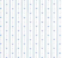 Dollhouse Miniature Wallpaper, Bearly Hearts, Lt Blue